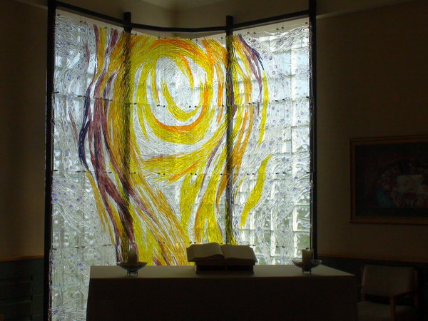 stained and leaded glass window