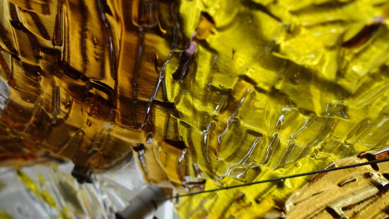 Resurrection. Suspended kilnformed glass mural for the chapel of Father Michael Goetz Secondary School, Mississauga, Ontario