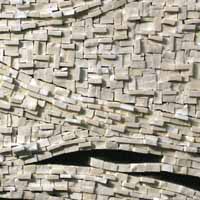 Waves of  White - mosaic, smalti on stainless steel