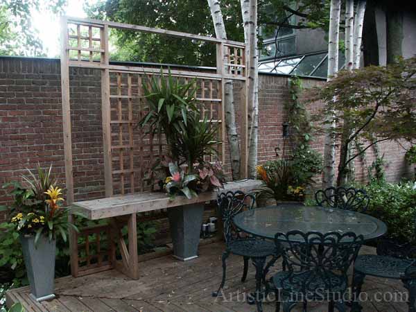 Stained and leaded glass commissiom work for outdoor structure