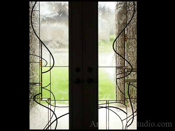 stained and leaded glass window