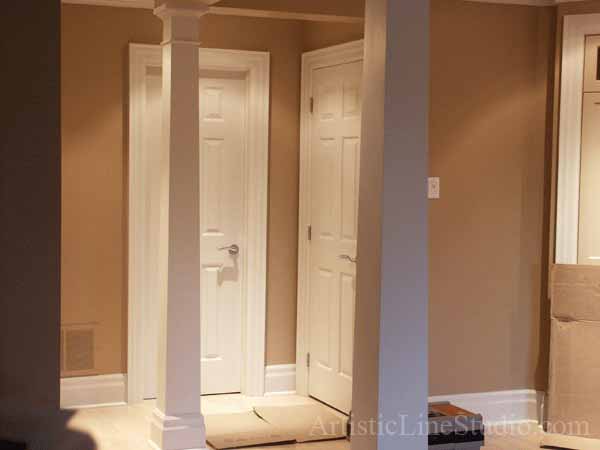 wall divider before installation
