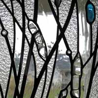 Candy - stained and leaded glass front door inserts