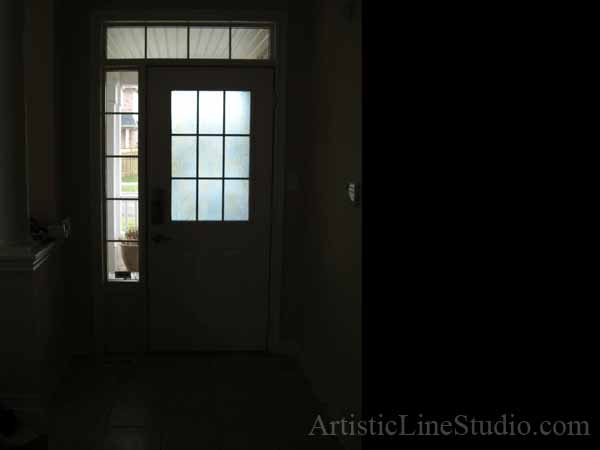 Door system before insttalation