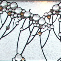 Michaelle's Sakura Tree - stained and leaded glass front door system